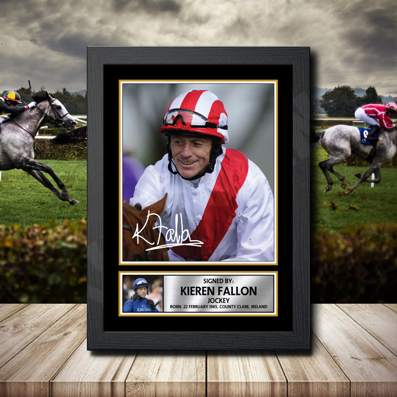Kieren Fallon 2 Printed Signature Horse-Racing Star Poster Print Framed Wall Art Gift – Kieren Fallon 2 Printed Signature Horse-Racing Star Poster Print