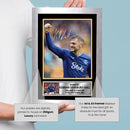 Kiernan Dewsbury-Hall Printed Autograph Poster – England & Everton Football Star Wall Art – Soccer Player Memorabilia Poster Print