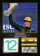 Kimi Antonelli Mercedes Racing Signed Poster Print – Formula One F1 Wall Art – Printed Autograph Motorsport Memorabilia – Racing Fan Bedroom Decor Gift