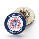 GUARANTEED BEFORE SATURDAY - KING CHARLES CORONATION 2023 ORIGINAL LOGO PIN BADGE METAL OR BUTTON (Personalised)