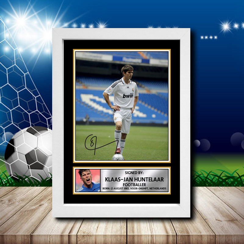 Klaas Jan Huntelaar Printed Signature Footballers Star Poster Print Framed Wall Art Gift – Klaas Jan Huntelaar Printed Signature Footballers Star Poster Print