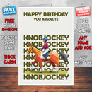 Rude Swear Word Birthday Card Design - KN*BJOCKEY