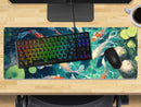 Extra Large Gaming Mouse Mat (800mm x 300mm) - Koi Pond