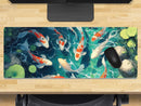 Extra Large Gaming Mouse Mat (800mm x 300mm) - Koi Pond