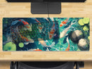 Extra Large Gaming Mouse Mat (800mm x 300mm) - Koi Pond