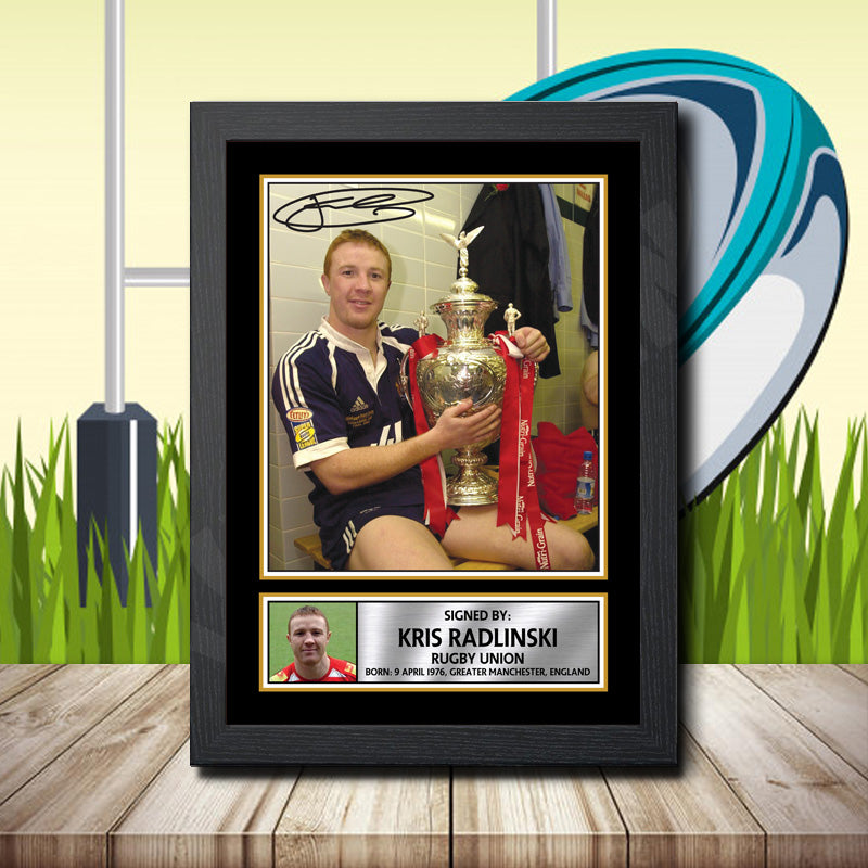 Kris Radlinski 1 Printed Signature Rugby Star Poster Print Framed Wall Art Gift – Kris Radlinski 1 Printed Signature Rugby Star Poster Print