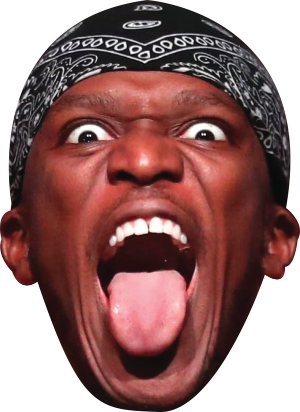 KSI 2025 – Realistic Cardboard Celebrity Mask for Stag Do, Hen Do, Fancy Dress & Costume Parties – Fun Party Disguise