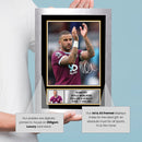 Kyle Walker Printed Autograph Poster – England & Burnley Football Star Wall Art – Soccer Player Memorabilia Poster Print