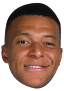 Kylian Mbappé Face Mask – France Football Superstar Inspired Card Face Mask, Soccer Fan Party Accessory, Match Day Supporter Prop, Sports Fan Gift