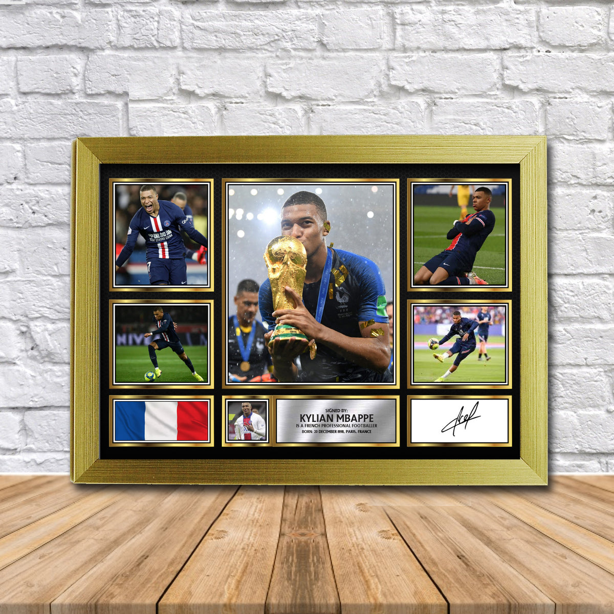 Kylian Mbappe Football Gift Framed Printed Signature Star Poster Print Wall Art Gift – Kylian Mbappe Football Gift Framed Printed Signature Star Poster Print Wall Art