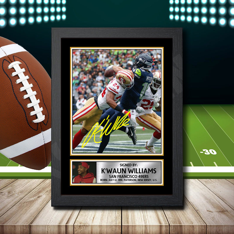 K'waun Williams – Printed Signature NFL Star Print – K'waun Williams