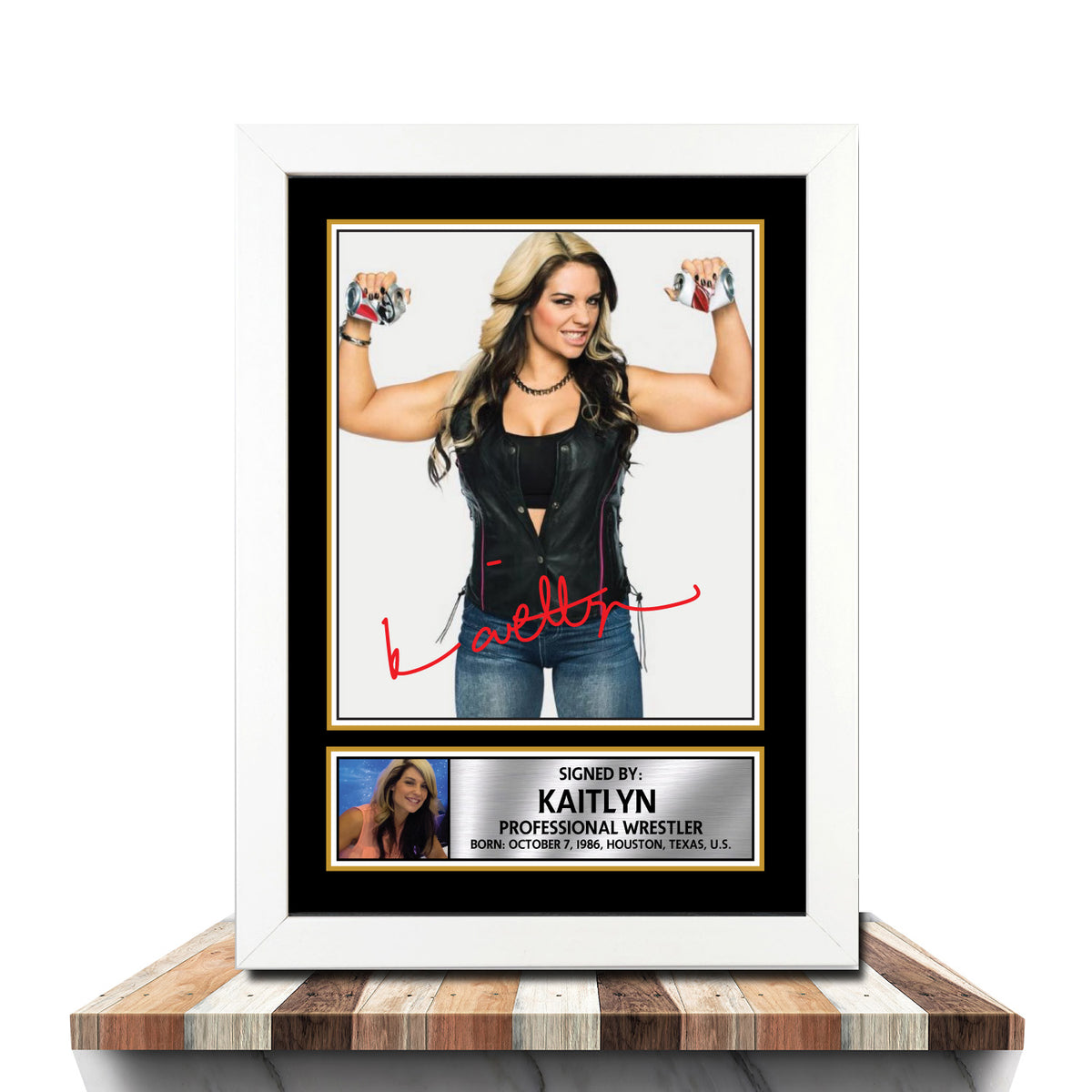 Kaitlyn M1021 Wrestling Printed Signature Poster Print Gift