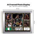 Kamaru Usman UFC FIighters Framed Autographed Print - Limited Edition Autograph Fan Gift – Collectible Memorabilia Merchandise