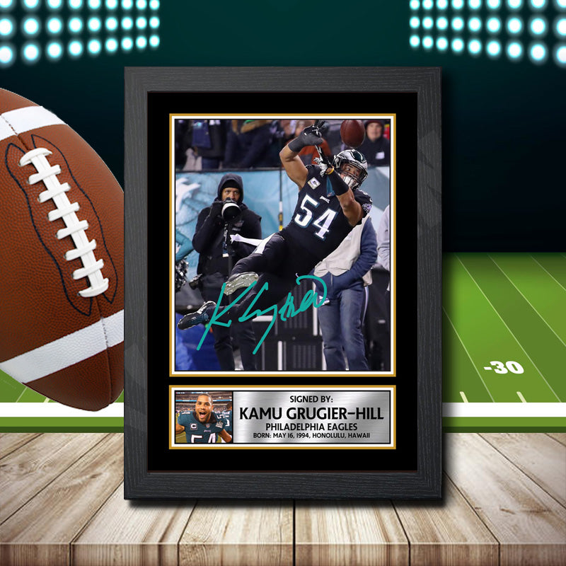 Kamu Grugier-Hill – Printed Signature NFL Star Print – Kamu Grugier-Hill