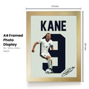 Harry Kane Signed Poster Print – England National Team Captain Tribute Wall Art with Signature & Jersey Number 9 – Striker Memorabilia for Football Fans & Collectors