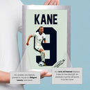Harry Kane Signed Poster Print – England National Team Captain Tribute Wall Art with Signature & Jersey Number 9 – Striker Memorabilia for Football Fans & Collectors