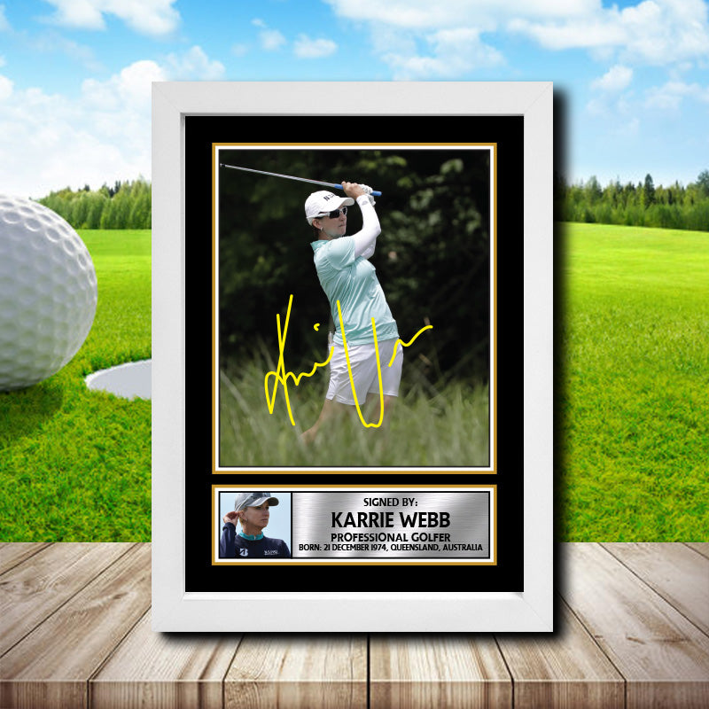 Karrie Webb 2 Golf Printed Signature Poster Print Gift