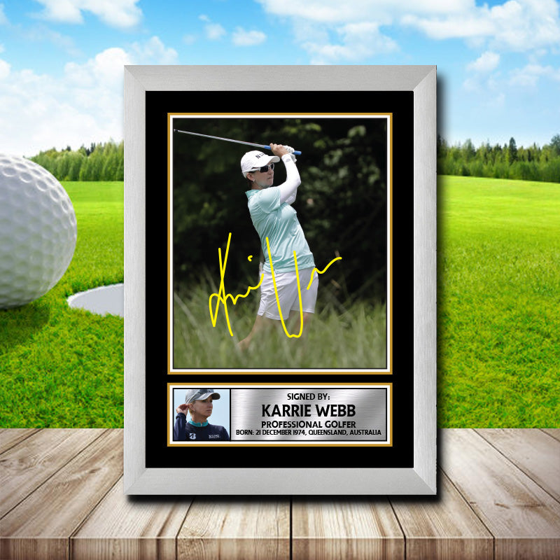 Kerrie Webb 2 Golf Printed Signature Poster Print Gift