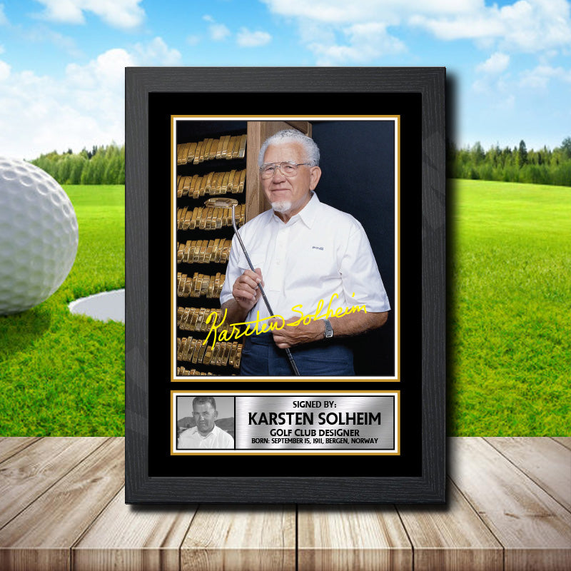 Karsten Solheim Golf Printed Signature Poster Print Gift