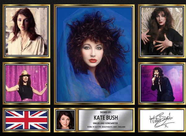 Kate Bush Singers Framed Printed Signature Print – Fan Gift – Wall Art