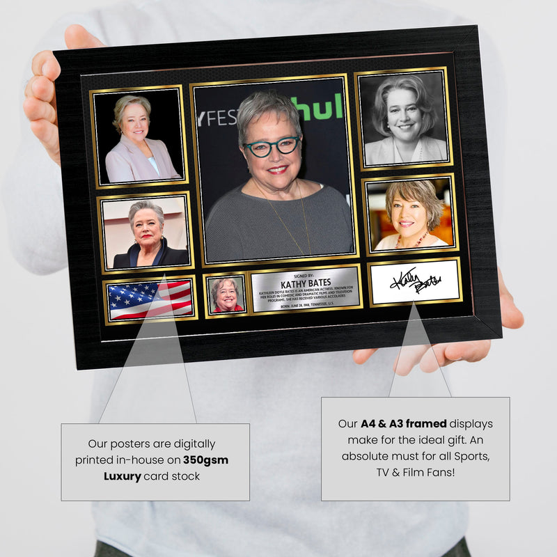 Kathy Bates Actors Framed Autographed Print - Limited Edition Autograph Fan Gift – Collectible Memorabilia Merchandise