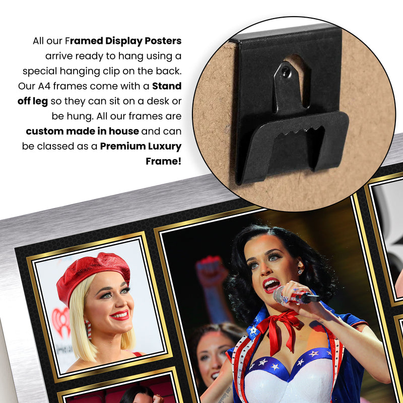 Katy Perry Singers Framed Autographed Print - Limited Edition Autograph Fan Gift – Collectible Memorabilia Merchandise