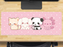 Kawaii Friends Gaming Mouse Mat – Extra Large 800x300mm Desk Pad – Adorable Japanese-Inspired Cute Animal Characters – Non-Slip Rubber Base – Pastel Aesthetic Mousepad for Gamers & Students