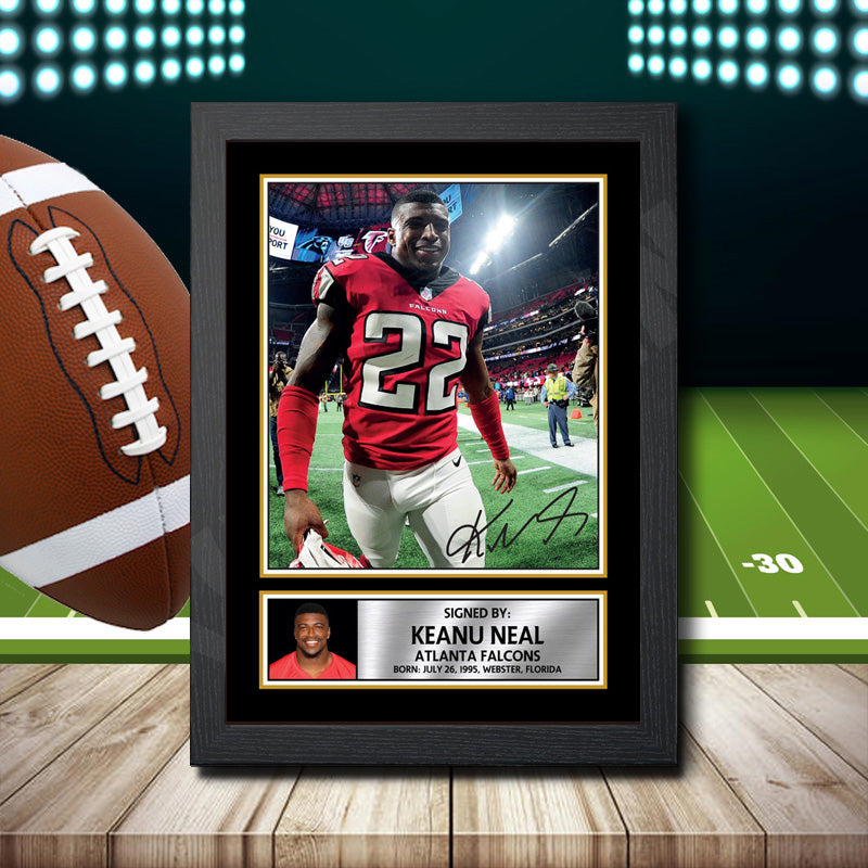 Keanu Neal 2 – Printed Signature NFL Star Print – Keanu Neal 2