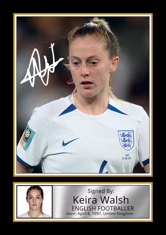 Keira Walsh Poster Print – England & Chelsea Midfield Maestro  – Framed or Unframed – Gift for Women’s Football Fans