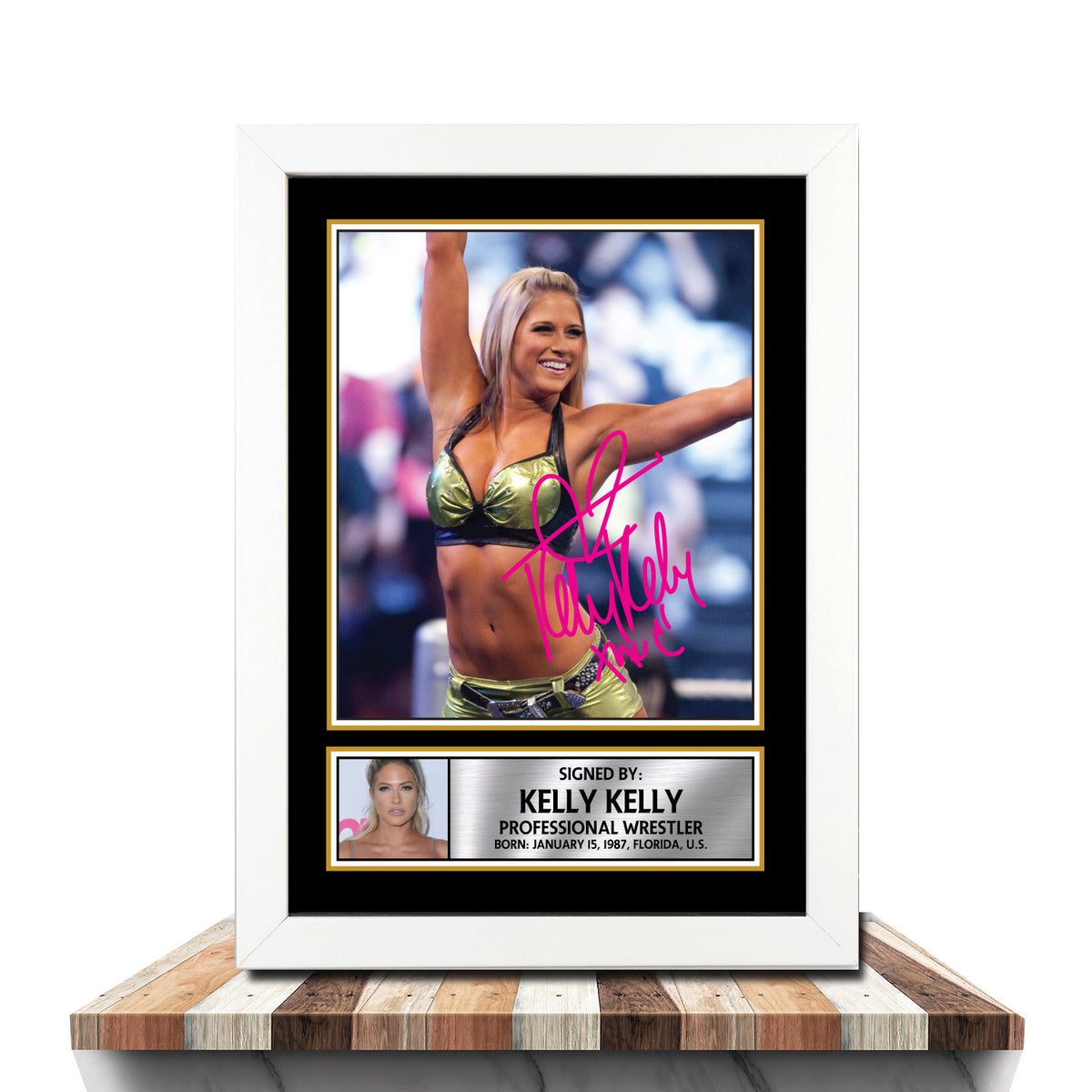 Kelly M1025 Wrestling Printed Signature Poster Print Gift