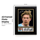 Kevin De Bruyne Manchester City & Belgium Signed Autographed Portrait Poster Print – Football Memorabilia Gift for Fans & Collectors