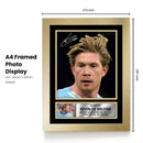 Kevin De Bruyne Manchester City & Belgium Signed Autographed Portrait Poster Print – Football Memorabilia Gift for Fans & Collectors