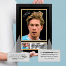 Kevin De Bruyne Manchester City & Belgium Signed Autographed Portrait Poster Print – Football Memorabilia Gift for Fans & Collectors