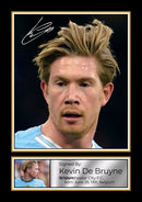 Kevin De Bruyne Manchester City & Belgium Signed Autographed Portrait Poster Print – Football Memorabilia Gift for Fans & Collectors