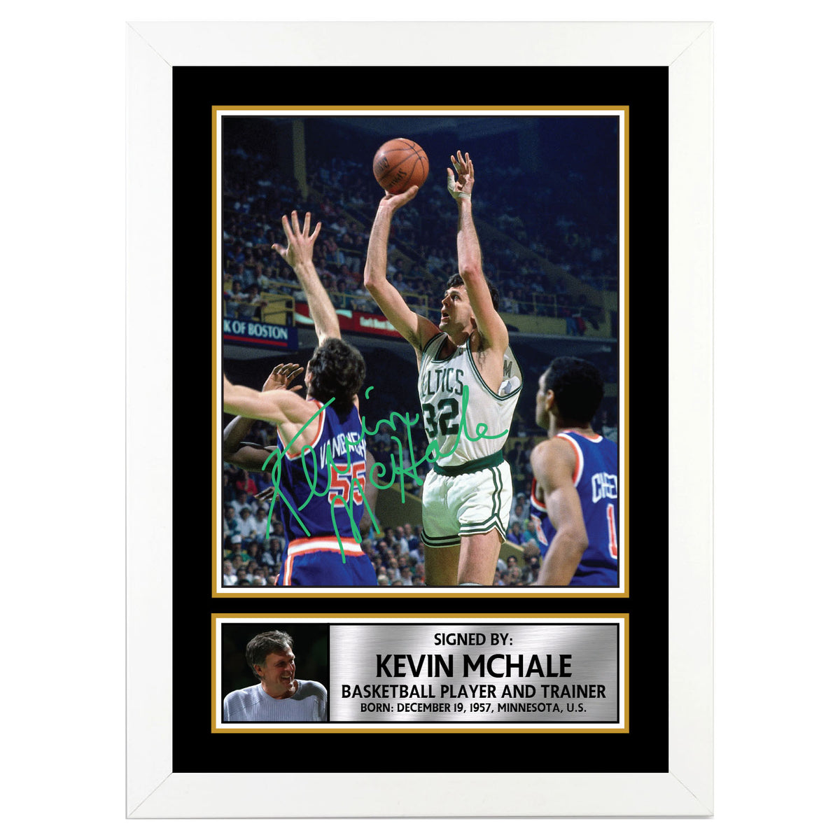 Kevin McHale Basketball Player Printed Signature Poster Print Gift