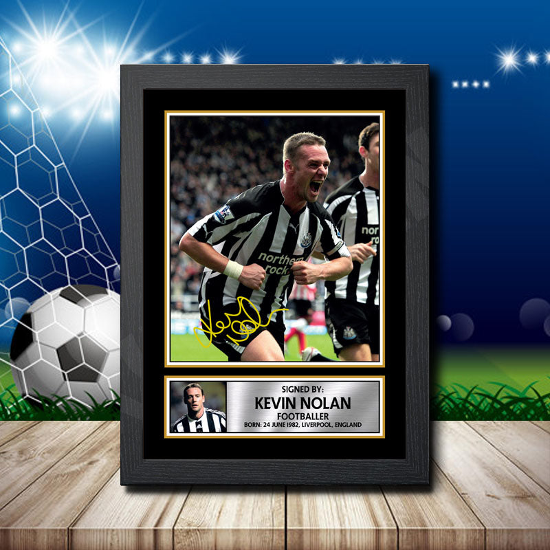 Kevin Nolan 2 Printed Signature Footballers Star Poster Print Framed Wall Art Gift – Kevin Nolan 2 Printed Signature Footballers Star Poster Print