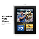 Kiernan Dewsbury-Hall Printed Signed Poster – Everton FC Trophy Celebration Wall Art with Jersey & Bio Plaque – Premier League Football Memorabilia for Fans & Collectors