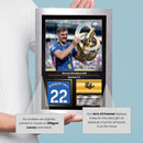 Kiernan Dewsbury-Hall Printed Signed Poster – Everton FC Trophy Celebration Wall Art with Jersey & Bio Plaque – Premier League Football Memorabilia for Fans & Collectors