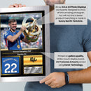 Kiernan Dewsbury-Hall Printed Signed Poster – Everton FC Trophy Celebration Wall Art with Jersey & Bio Plaque – Premier League Football Memorabilia for Fans & Collectors