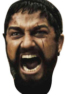 King Leonidas Celebrity Face Mask Fancy Dress Cardboard Costume Mask