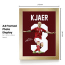 Simon Kjær Signed Poster Print – Denmark National Team Captain Tribute Wall Art with Signature & Jersey Number 3 – Defensive Leader Memorabilia for Football Fans & Collectors