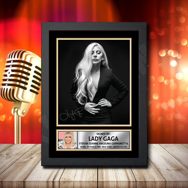 Lady Gaga 2 – Printed Signature Music Star Print – Lady Gaga 2
