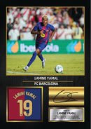 Lamine Yamal Barcelona Signed Poster Print – FC Barcelona Football Wall Art – Printed Autograph Soccer Memorabilia – Barca Fan Bedroom Decor Gift