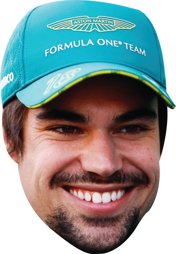 Lance Stroll Cap Face Mask – F1 Motorsport Celebrity Card Face Mask – Celebrity Mask for Stag Do, Hen Night, Fancy Dress & Costume Parties