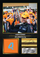 Lando Norris McLaren Racing Signed Poster Print – Formula One F1 Wall Art – Printed Autograph Motorsport Memorabilia – Racing Fan Bedroom Decor Gift