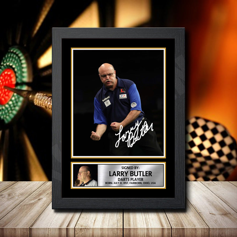 Larry Butler 2 Printed Signature Darts Star Poster Print Framed Wall Art Gift – Larry Butler 2 Printed Signature Darts Star Poster Print