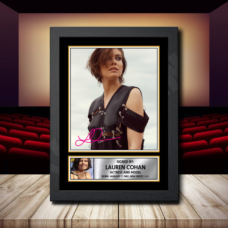 Lauren Cohan Printed Signature Movie Star Poster Print Framed Wall Art Gift – Lauren Cohan Printed Signature Movie Star Poster Print