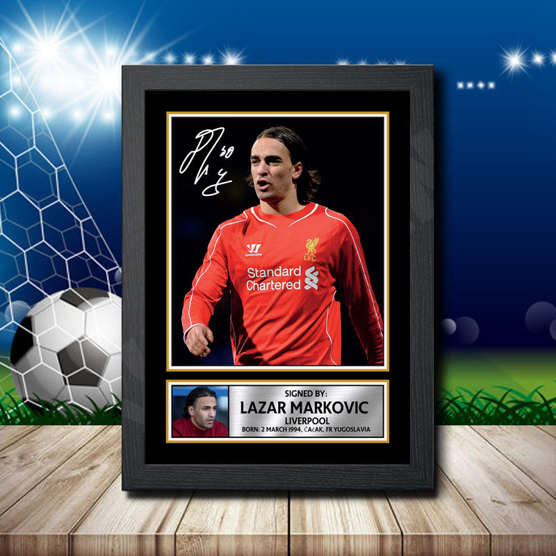 Lazar Markovic 2 Printed Signature Footballers Star Poster Print Framed Wall Art Gift – Lazar Markovic 2 Printed Signature Footballers Star Poster Print
