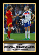 Leah Williamson & Irene Paredes Printed Signed Poster Print – Euro Final 27th July 2025 – Women’s Football Wall Art – Autograph Style Soccer Memorabilia Collectible