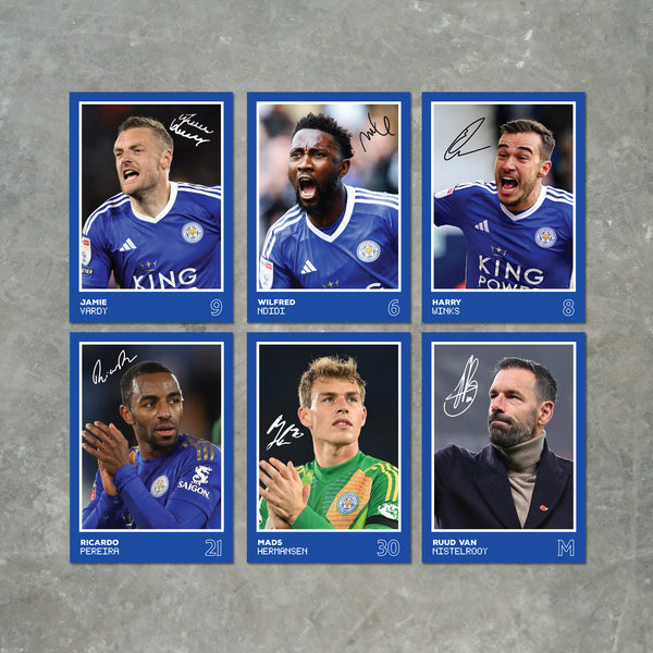 Leicester City Players Printed Signature A6 Poster Pack 2